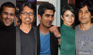 Chetan bhagat, filmmaker Nagesh kukunoor, boxing ace Vijender Singh, actors Gul panag and Rajeev khandelwal