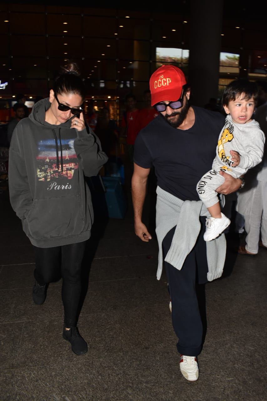 taimur spotted airport pic