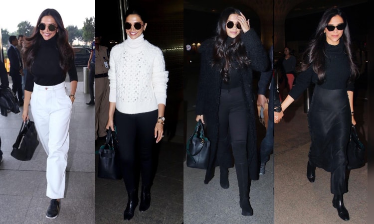 deepika padukone is slaying her airport looks with monochrome outfits