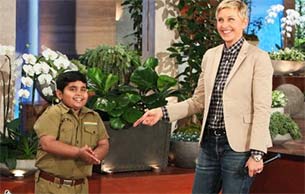 Akshat Singh and Ellen DeGeneres