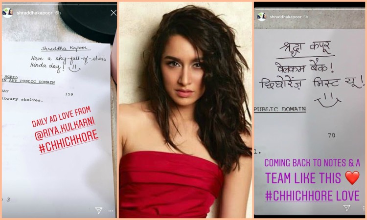 shraddha gets special messages from team chhichhore
