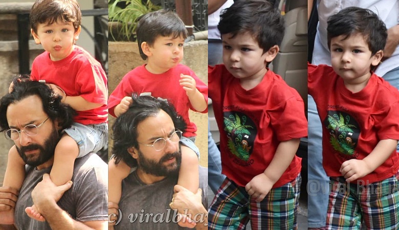 taimur spotted with dad saif ali khan