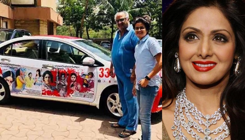 Image result for Pune women's 'car tribute' to Sridevi floors Boney, Janhvi