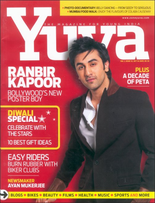 Ranbir Kapoor on the cover of Yuva