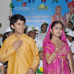 Anandi and Jagdish celebrate Childrens Day..